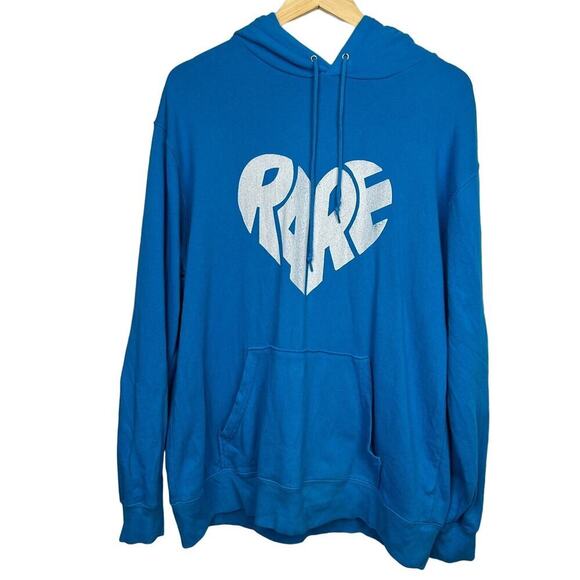 PRINTSTAR 2XL RARE Blue NO FAKE LOVE ALLOWED Oversized Thick Cotton HOODIE Retro - Picture 1 of 6